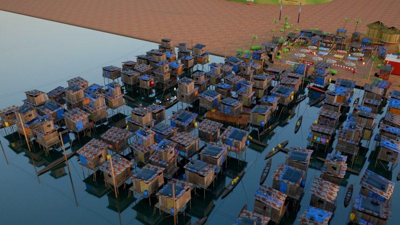 Makoko environment concept art