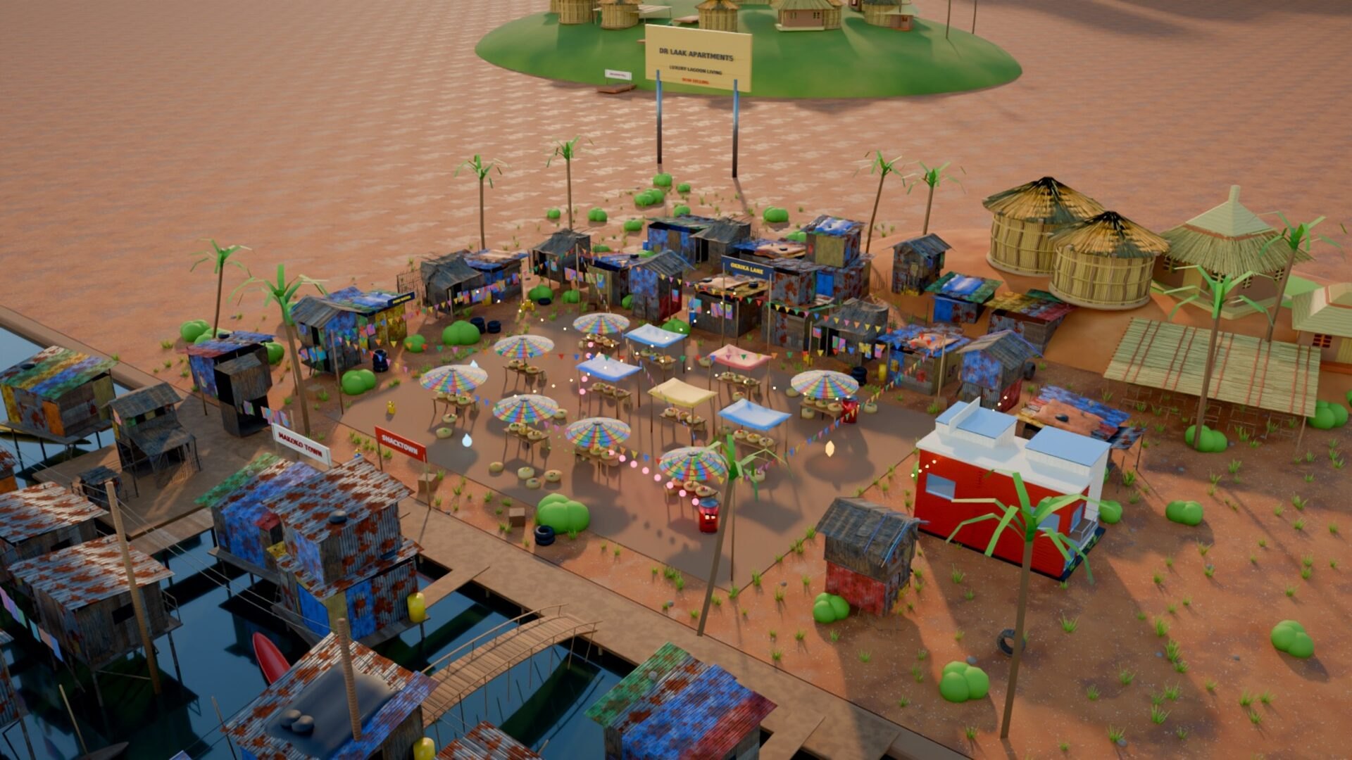 Shacktown environment concept art
